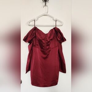 The Vintage Shop Cabernet Corset Bodycon Dress Size Large